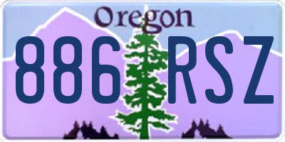 OR license plate 886RSZ
