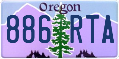 OR license plate 886RTA