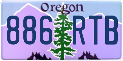 OR license plate 886RTB