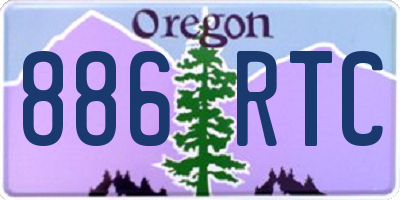 OR license plate 886RTC