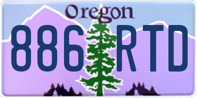 OR license plate 886RTD