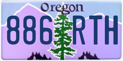 OR license plate 886RTH