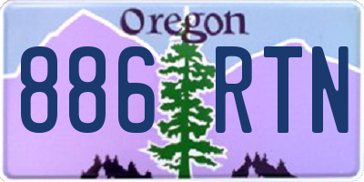 OR license plate 886RTN