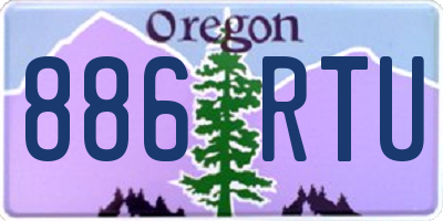OR license plate 886RTU