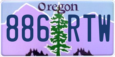 OR license plate 886RTW