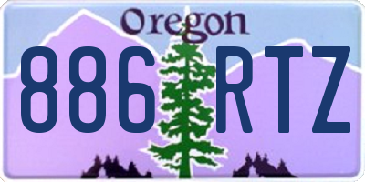 OR license plate 886RTZ