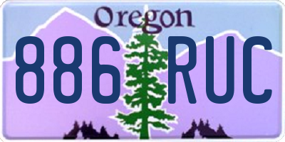 OR license plate 886RUC