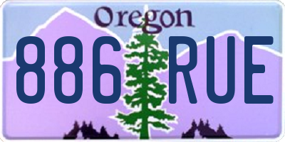 OR license plate 886RUE