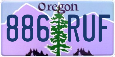 OR license plate 886RUF