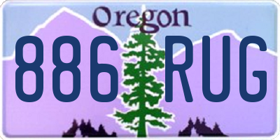 OR license plate 886RUG