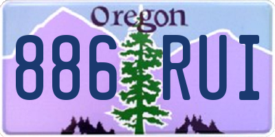 OR license plate 886RUI