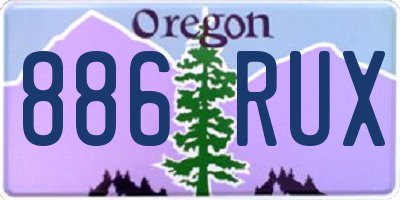 OR license plate 886RUX