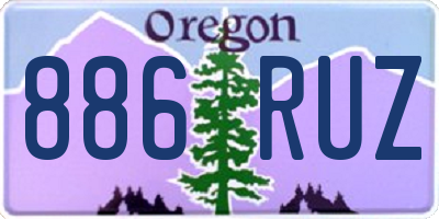 OR license plate 886RUZ