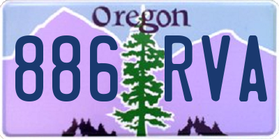 OR license plate 886RVA