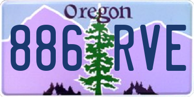 OR license plate 886RVE