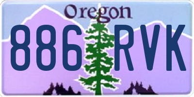 OR license plate 886RVK