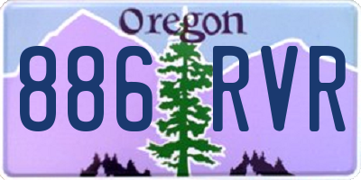 OR license plate 886RVR