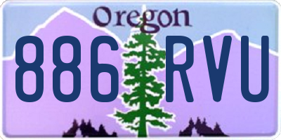 OR license plate 886RVU