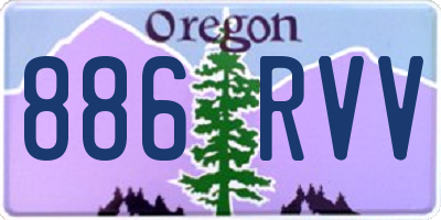 OR license plate 886RVV