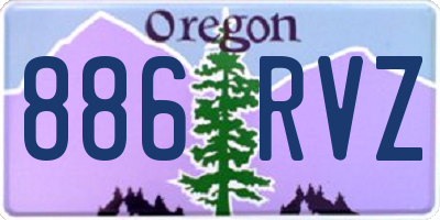 OR license plate 886RVZ