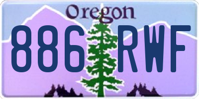 OR license plate 886RWF