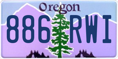 OR license plate 886RWI
