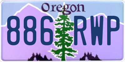 OR license plate 886RWP