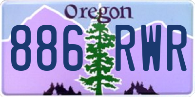 OR license plate 886RWR
