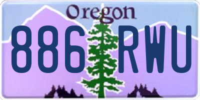 OR license plate 886RWU