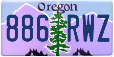 OR license plate 886RWZ