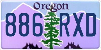 OR license plate 886RXD