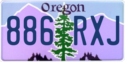 OR license plate 886RXJ