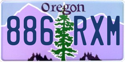 OR license plate 886RXM