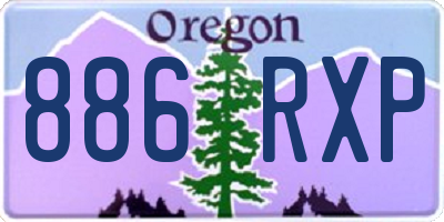 OR license plate 886RXP