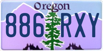OR license plate 886RXY