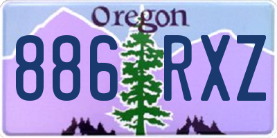 OR license plate 886RXZ