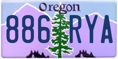 OR license plate 886RYA