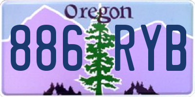 OR license plate 886RYB
