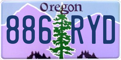 OR license plate 886RYD