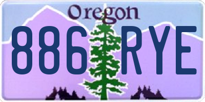 OR license plate 886RYE