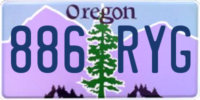 OR license plate 886RYG