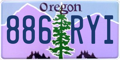 OR license plate 886RYI
