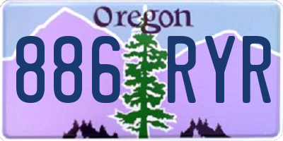 OR license plate 886RYR
