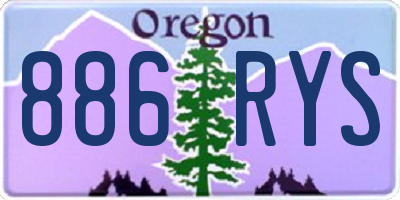 OR license plate 886RYS