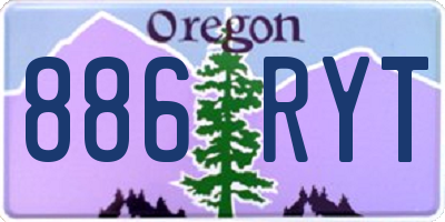 OR license plate 886RYT