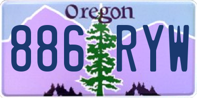 OR license plate 886RYW