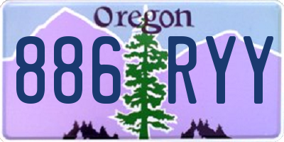 OR license plate 886RYY