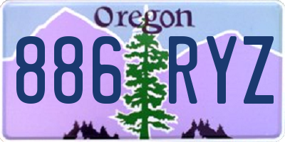OR license plate 886RYZ