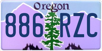 OR license plate 886RZC