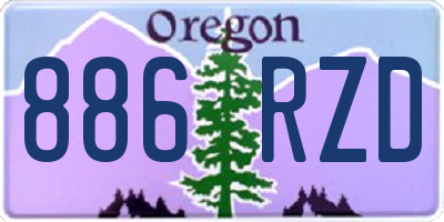 OR license plate 886RZD
